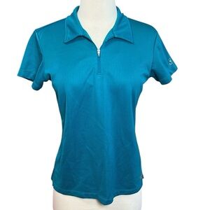 The North Face Flight Series Polo Shirt Blue Short Sleeve 1/4 Zip size Small